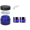 Set of 2 30g Blue Cream Containers, Glass Balm Containers, Light-Resistant Bottles, Heat-Resistant Cosmetic Containers, Aroma Cream Refill Containers,