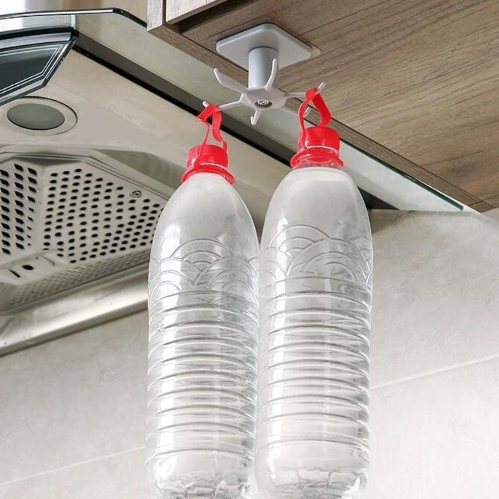 6-Claw Rotating Storage Rack 360 Degrees Multifunctional Shelves Kitchen Hooks Kitchen Organizer