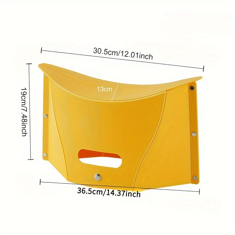 1 multifunctional oval PP folding stool, portable outdoor camping fishing basket stool, durable plastic footstool