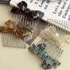 Vintage Fixed Bangs Bow Bowknot Barrettes Hairpin Girl Bangs Clip Women Hair Comb Acetic Acid Hair Clips Korean Barrettes