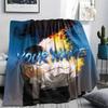 1PC Flame Friendship Custom Name Patterned Flannel Blanket Suitable For All Seasons For Home Decor Warmth And Comfort Gifts Holiday Present