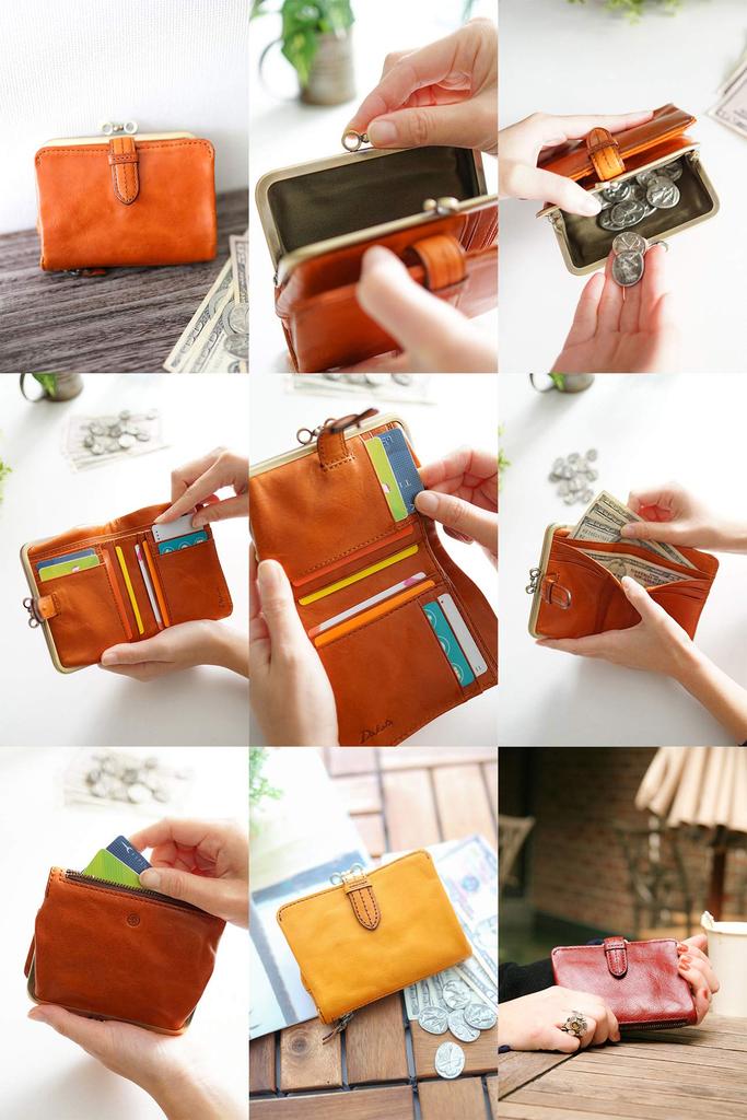 Clap Bifold Geldbörse Echtleder Clapton 0035101 Camel [Dakota] (0030101) Damen DA-31501-45