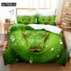 3D Digital Printing Green Snake Duvet Cover - Fashion Design