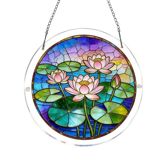 Acrylic Jigsaw Puzzle Suncatcher Window Hanging Kit, Stained Glass Style DIY Puzzles Home Garden Decor, Birthday Gifts for Women, Wife, Aunt, Mom