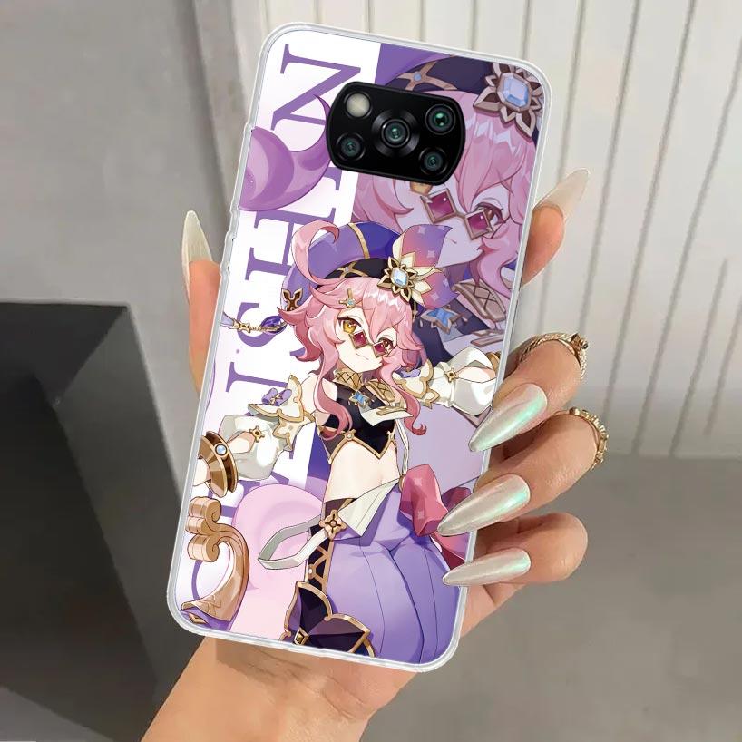 Genshin Impact Anime Phone Case for Xiaomi Poco X5 X6 X7 Pro F7 Ultra M7 Redmi 15 15C 13 13C 12 12C 10 10A 10C 9 9A 9C 9T Shell