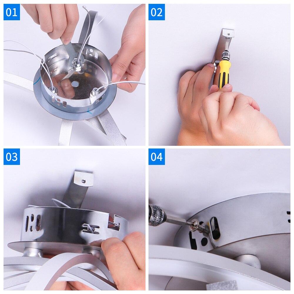 Trigeminal Ceiling Lamp Wave Chandelier Novelty Modern LED Ceiling Lamp Bedroom Living Room Kitchen Ceiling Lamp