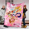 1pc W-Winx Club Theme Blanket - Digital Print, Polyester, Cozy for All Seasons, Perfect for Outdoor, and Travel