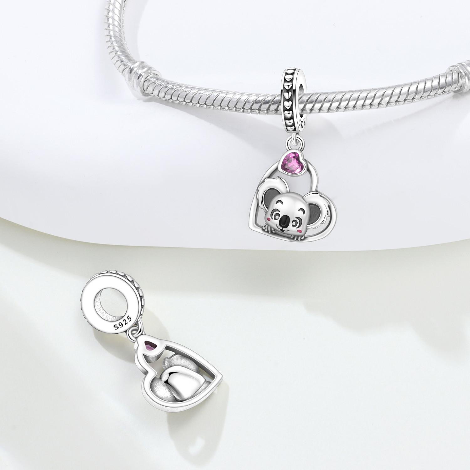 

Copper Heart Koala Chameleon Chain Charms Beads Pendant For Original Bracelet Woman Girl Jewelry