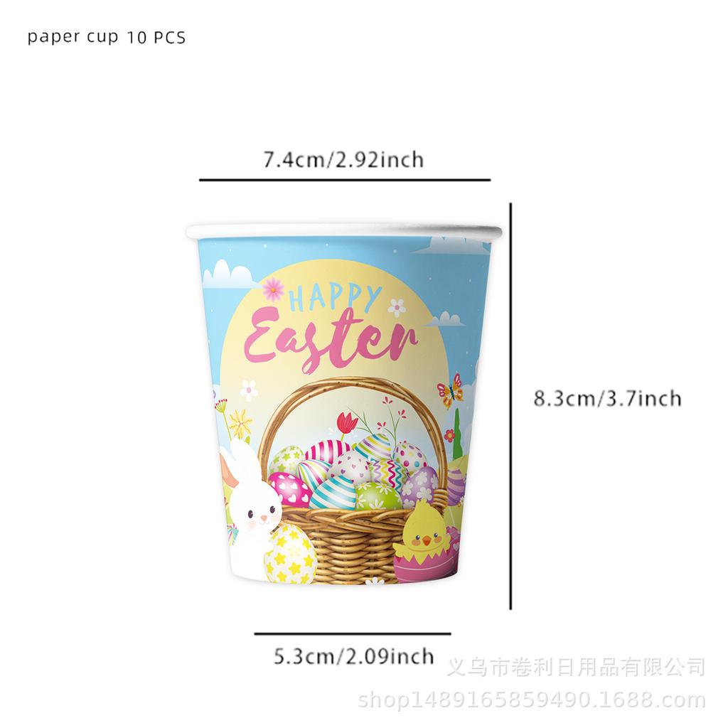 Easter Bunny Theme Party Supplies Easter Decoration Easter Party Banners Disposable Cutlery Arrangement