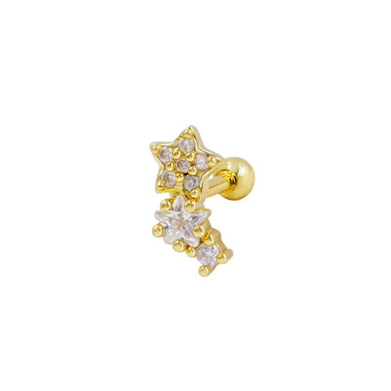 Gaibei 3D Moon Bow Ear Cartilage Studs - European & American Style Jewelry.