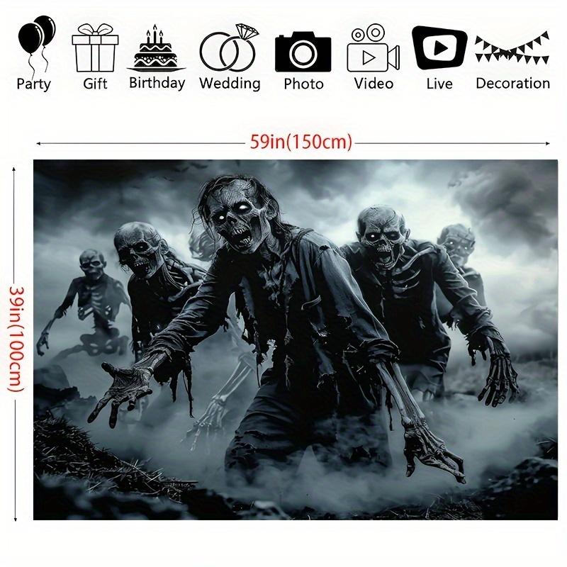 2D flat banner, 1 piece - Halloween Happy Background FabricXY