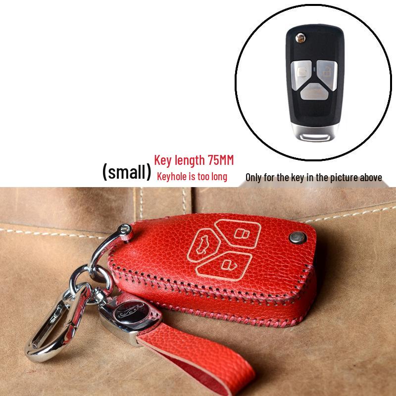 Real Leather Case for Modified Folding Keys: Compatible with Xiongbing Kia, Honda, Toyota, Iron General Remotes