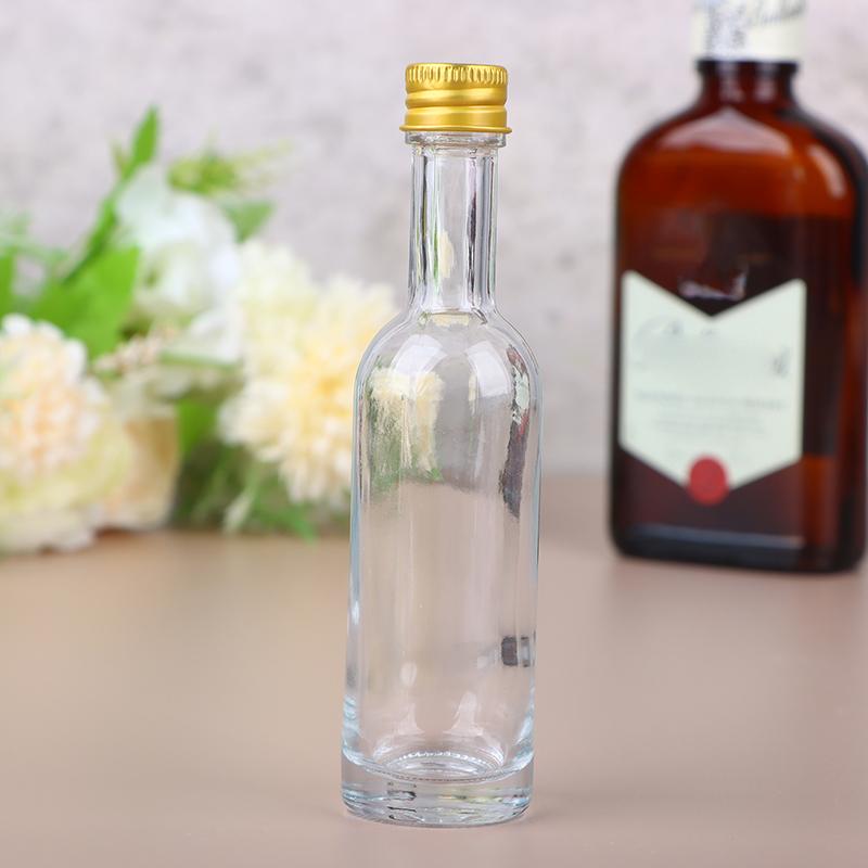 1 stk 50 ml hjemmeglass blyfri karaffel med deksel for brennevin Scotch liten vinflaske glass drikkeflaske bartilbehør