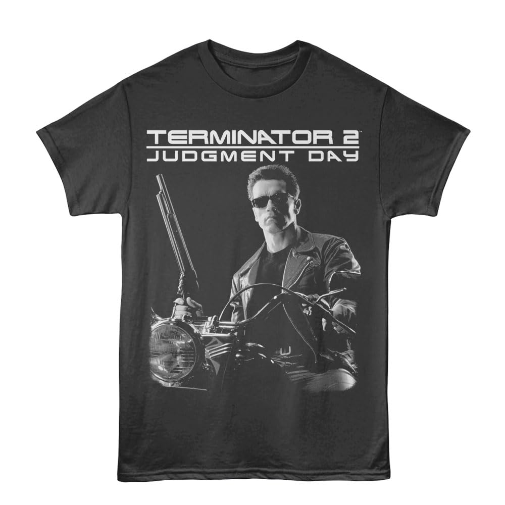 T-shirt Unisex Estiva Terminator con Stampa Retro Film d'Azione Sci-Fi Manica Corta Casual Streetwear Edizione Larga T-shirt