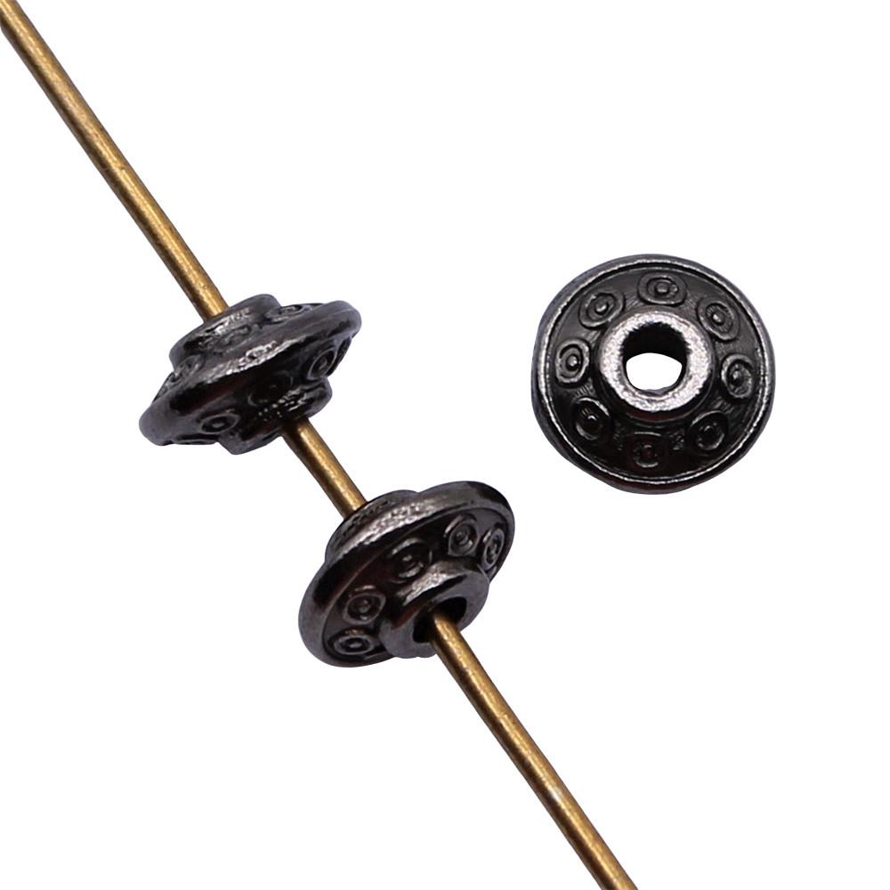 Multi Color Flower Edge Spacer Beads Metal Charms For Jewelry Making Accessories