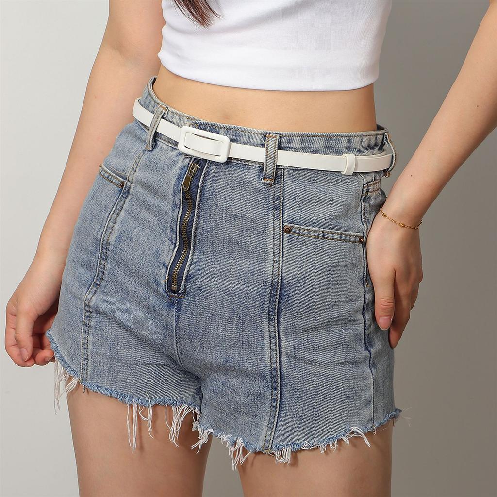 Stilvoller Verstellbarer PU-Leder-Taillengürtel für Damen Leichtes Dünnes Design Taillenband für Lässiges Büro Reise-Outfit