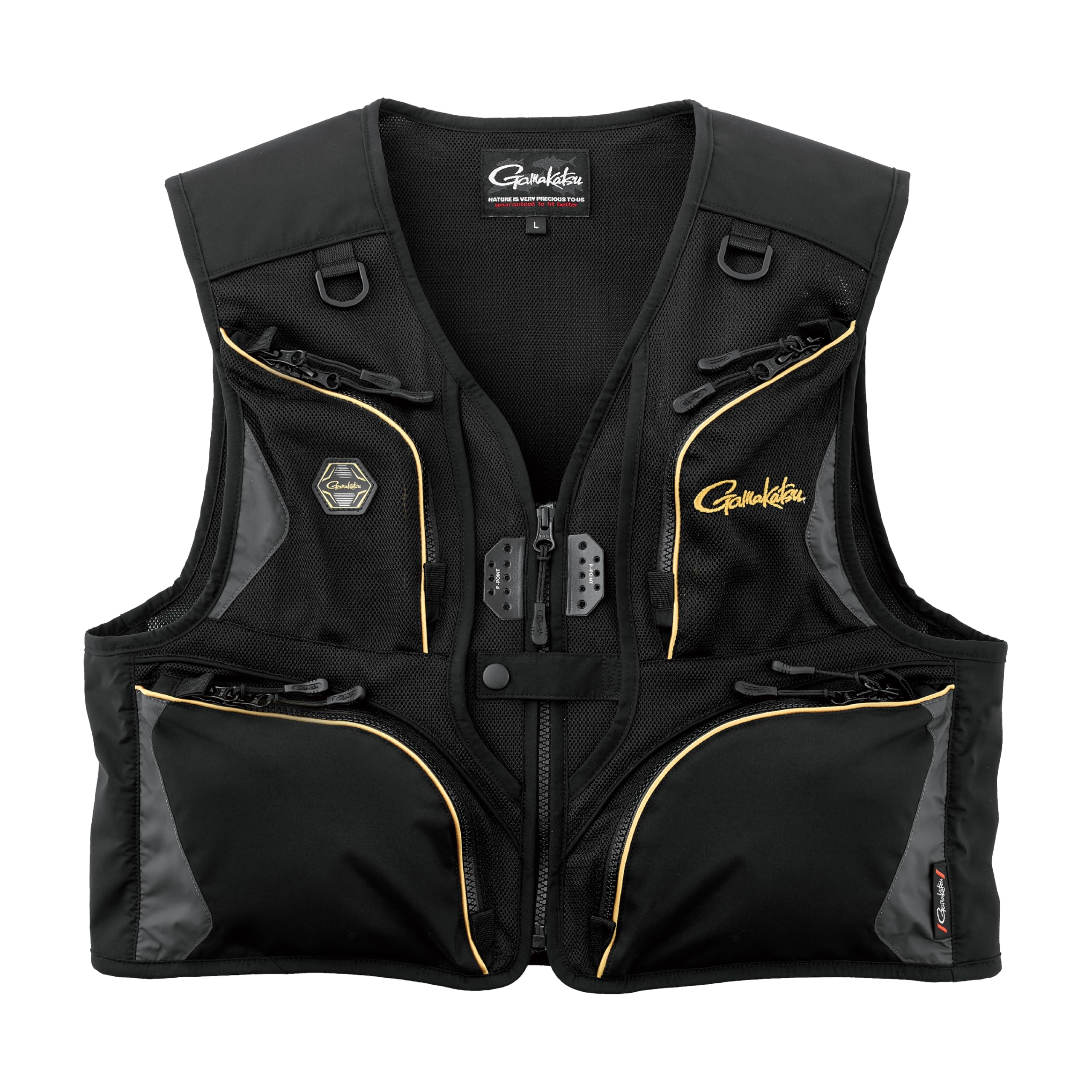 Gamakatsu All Mesh Size GM2333 Vest, Black, L, чёрный