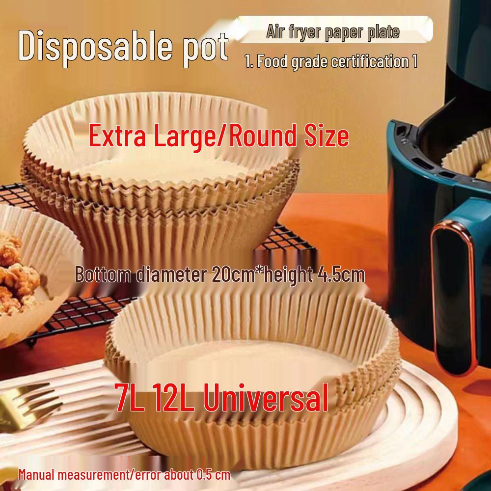 Extra Large Oil-Absorbing, High-Temp Resistant Air Fryer Paper Liners - Rectangular & Round