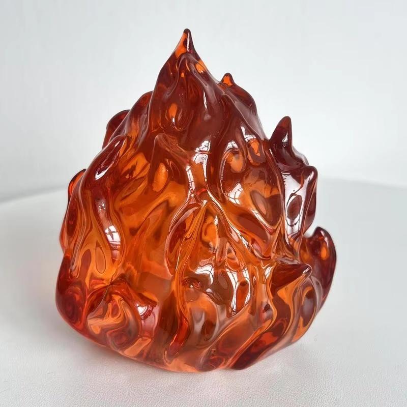 Flame Calcifer Five Colored Luminous Anime Figure Fire Devil  Miyazaki Model Ornament Collectible Doll Toy Christmas Gift