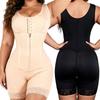 Plus Size Mesh Crotch Zipper Tummy Control Butt Lifting Button Women Shapewear Bodysuit