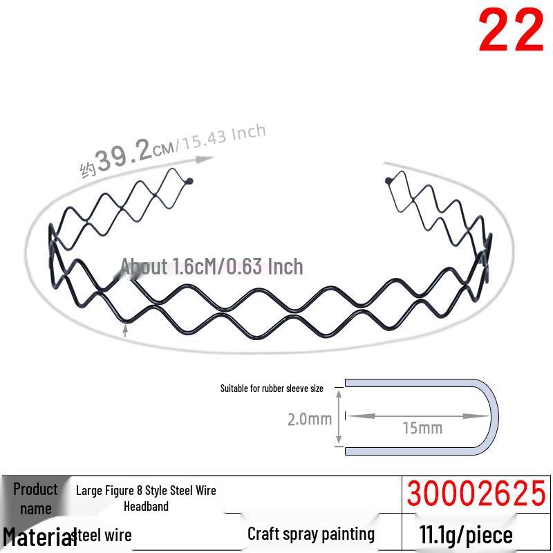 Unisex Invisible Sports Iron Headband - Korean Style Wave Hair Clip.