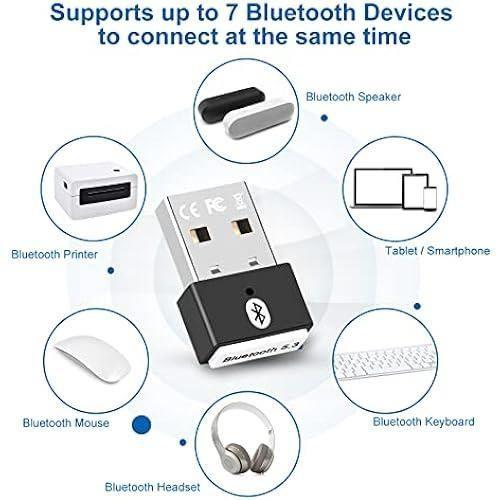 Dongle Bluetooth 5.3, Cle Bluetooth Pour PC Faible Latence Compatible Avec Windows 11-10-8.1, Supporte Casque, Souris, Manette, Clav