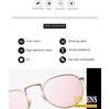 New Ladies Sunglasses Retro Round Frame Sunglasses Colorful Reflective Men Driving Fishing Sunglasses.