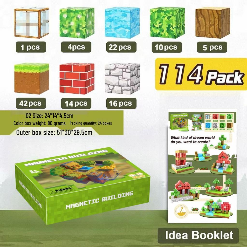 Primeval Forest 3D Magnetic Block Set for Kids - Educational Toy