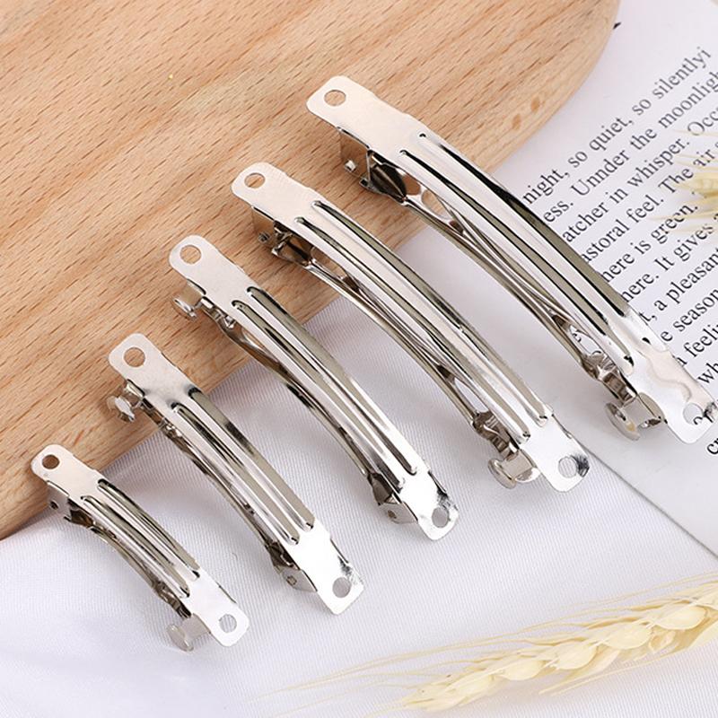 20pcs 10pcs Hair Clip for Girls Woman French Barrette Spring Hair Base Blank Bow Hairpin Automatic Hairclip Jewelry Making DIY
