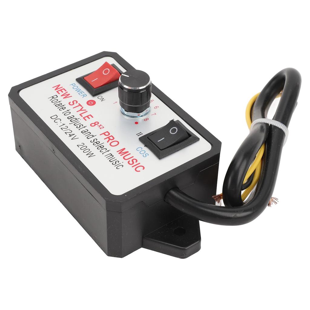 Car Horn Controller Dual Tone 16 Sound Effects Vehicle Adjustable Unit Yacht 24V DC