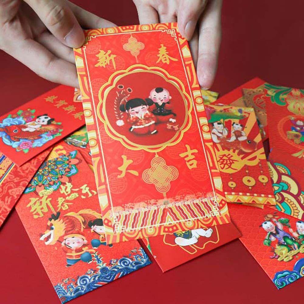 

12 шт./компл. канцелярские принадлежности китайский дракон красный конверт праздничная вечеринка