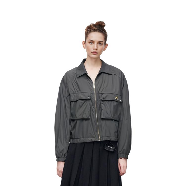 adidas Women'ss Collared Woven Training Jacket Black