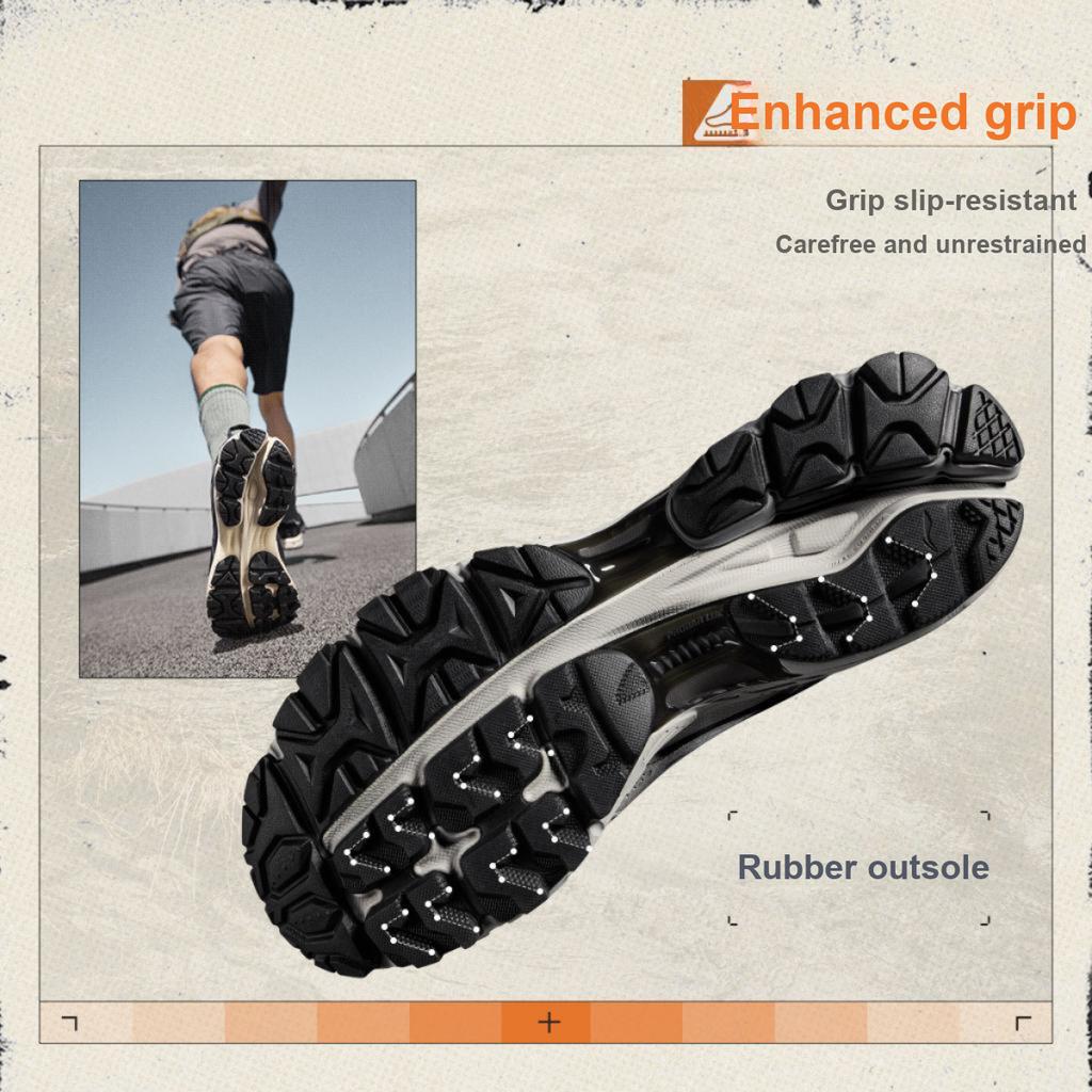 New LiNing Fuyao 2.0 Trail Anti Slip Wear Resistant Low Top Casual Running Shoes Men's Black ARXU011-3