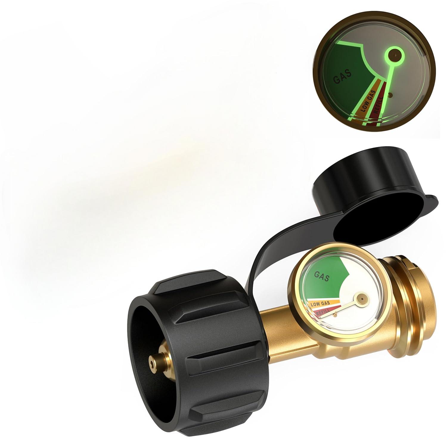 

QCC Type Propane Tanks Pressure Gauge Level Indicator Leak Detector Gas Pressure Meter For Camper Cylinder BBQ Gas Grill Heater