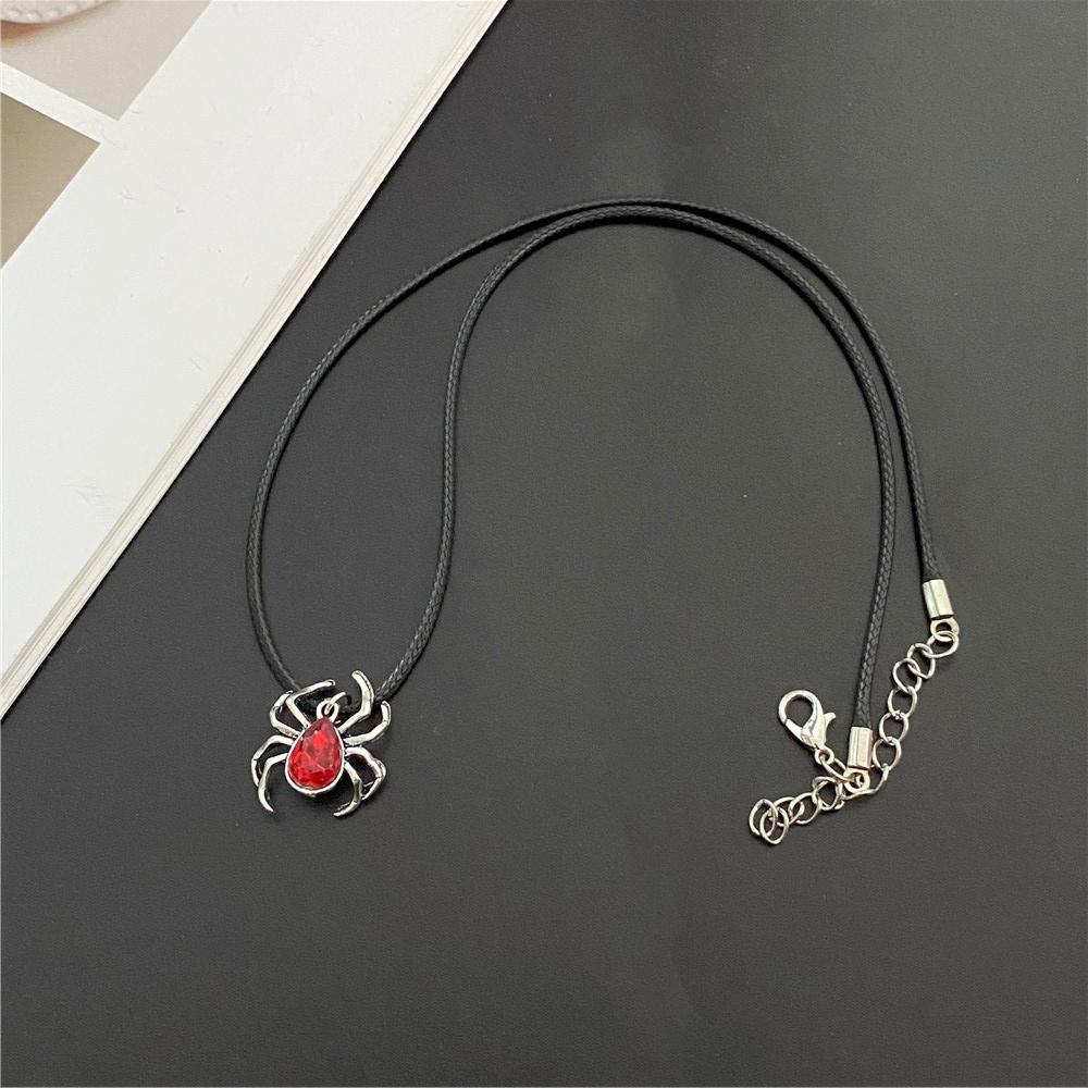 Men Necklace New Fashion Statement Male Female Necklace Rose Cross Spider Snake Pendant Pu Leather Chain Neck Zircon Wholesale