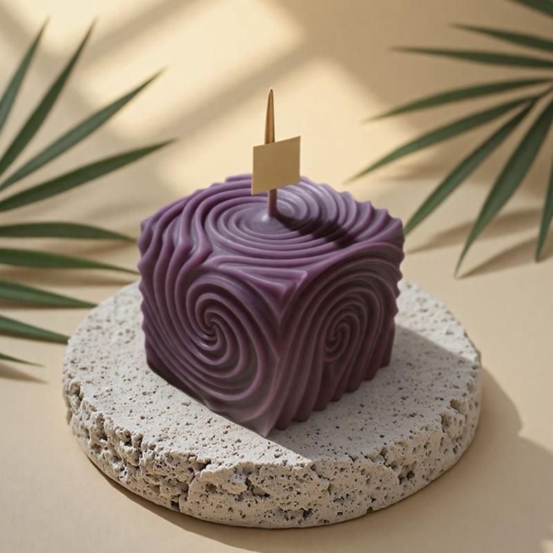 Spherical Silicone Candle Mold Geometric Striped Silicone Molds for Making Candle Soap Wedding Home Party Decoration