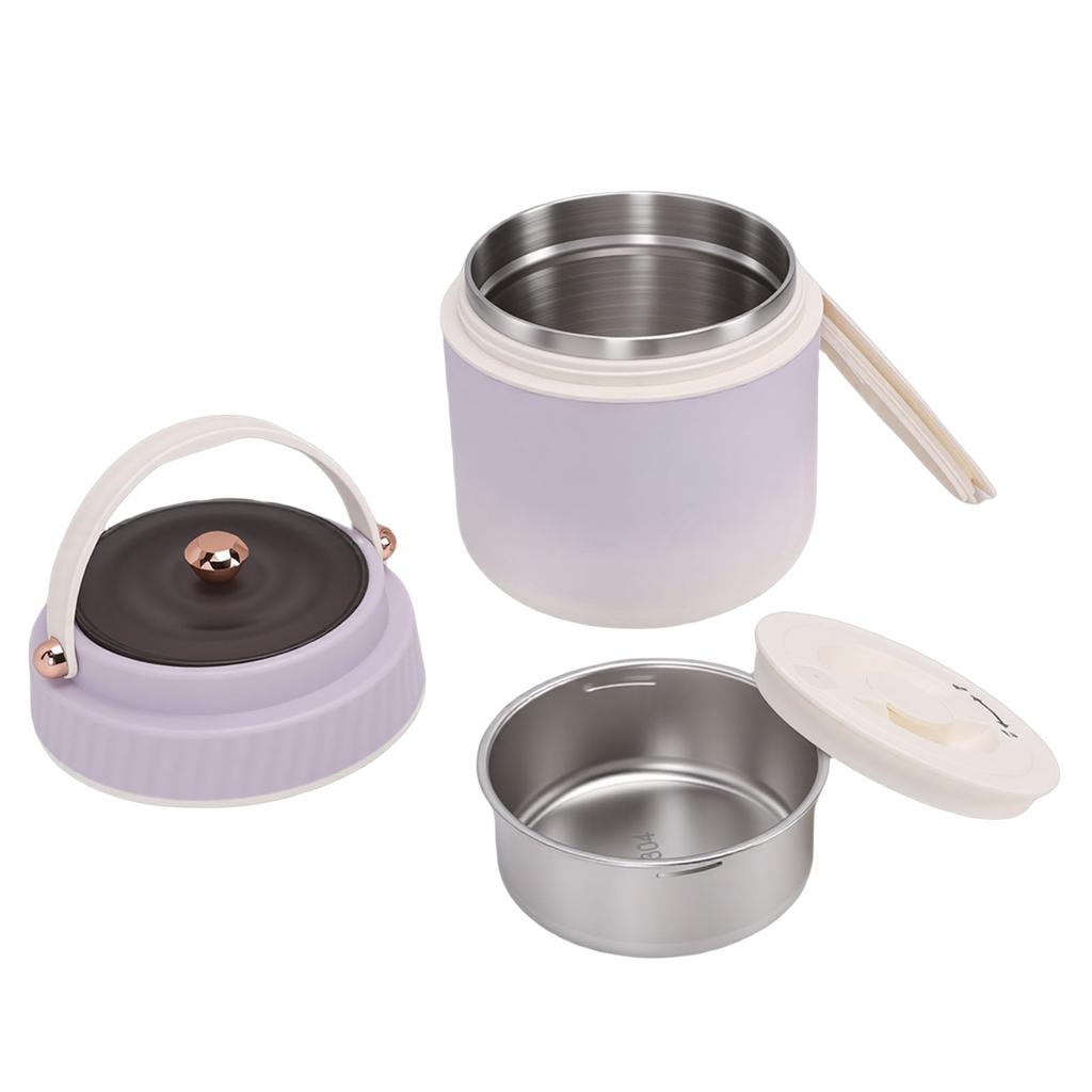 304 Stainless Steel Vacuum Insulated Food Jar Lunch Box 1200ML Wide Mouth Insulated Food Container with Spoon