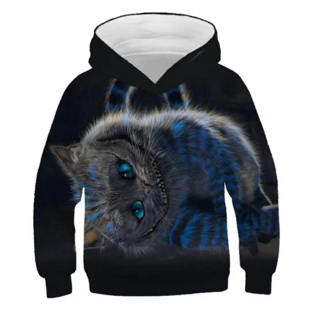 New Boys Girls 3d Animal Print Sweatshirt Kids Cartoon Wacky Fuzzy Cat Explore Space Galaxy Children Harajuku Hoodies Tops
