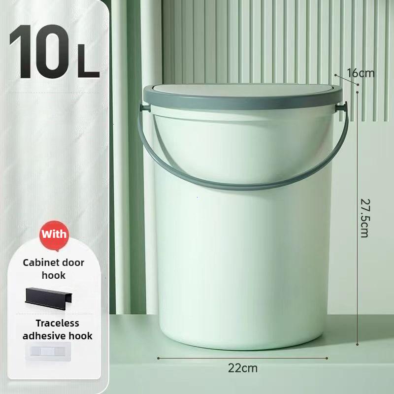 Papelera de 6L/10L con Tapa para Autocaravana Camping Barcos Caravana Vehículo Recreativo Conveniente para Instalación en Puertas Paredes Basura de Coche