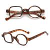 Vintage Asymmetrische Blaulichtfilter Lesebrille Frau Brille mit einem eckigen und einem runden Rahmen