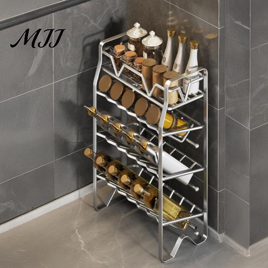 Stainless Steel Seasoning Rack Spice Rack, 2/3/4 Tier Condiment Organizer for Multi Layer Countertop, Multi-purpose Multi-Layer Bottle Holder Kitchen