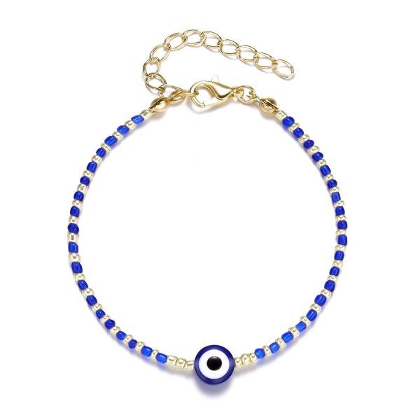 Lucky Eye Blue Evil Eye Charms Armband Rote Schnur Faden Seil Paar Freundschaftsarmband Frauen Männer Handgemachter Wunschschmuck Geschenk