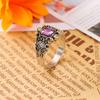 Yunjin, new retro inlaid gemstone ring, light luxury high-end fashion alloy ring for women