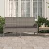 Day and Night - Day and Night 3-seater Garden Bench with Gray Synthetic Rattan Cushions