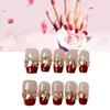 New Year's Handcrafted Nail Art With Gentle Aurora Rhinestones For Ladies