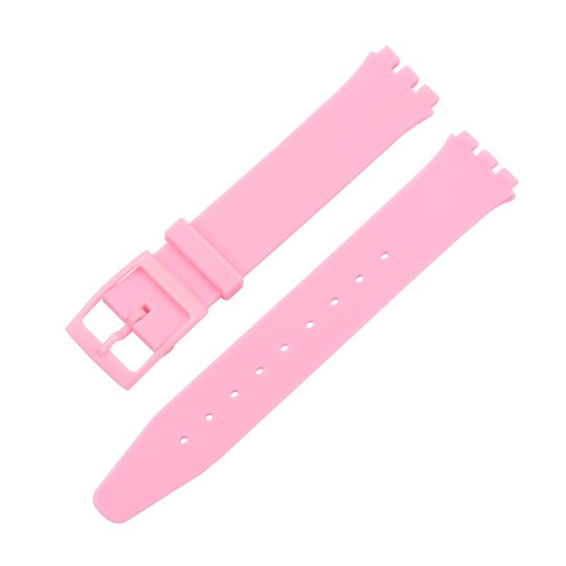 16mm 17mm 19mm 20mm Rubber Watch Strap for Swatch Colorful Sports Band Replacement Wrist Bands Soft Waterproof Silicone Bracelet