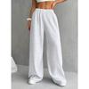 Women's Casual High-Waisted Wide-Leg Pants Men's Light Gray Wide Leg Sweatpants Spring Fall Loose Straight