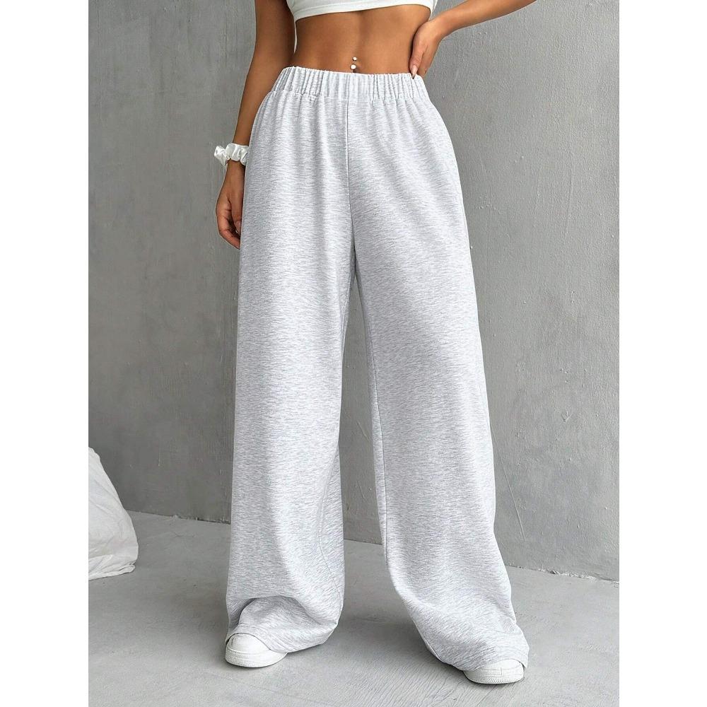 Women s Casual High-Waisted Wide-Leg Pants Men s Light Gray Wide Leg Sweatpants Spring Fall Loose Straight S