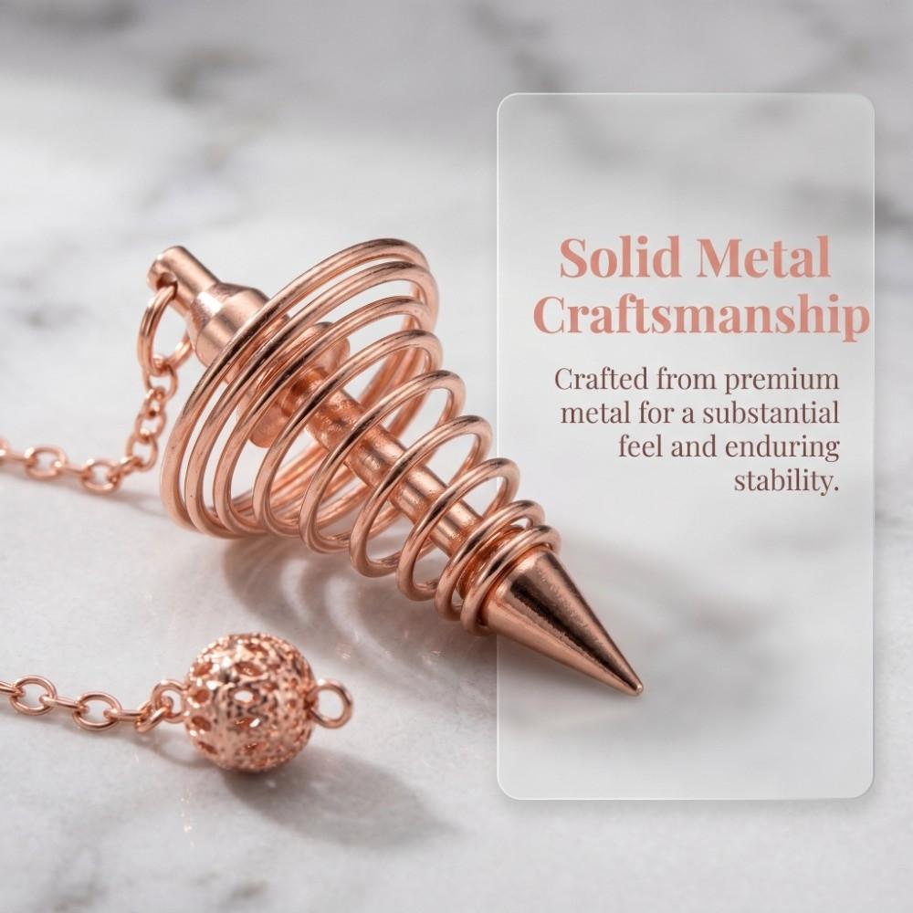 Copper Plated Metal Dowsing Pendulum 1.65x0.86 In Spiritual Pendulum Decor  Spiritual Layout