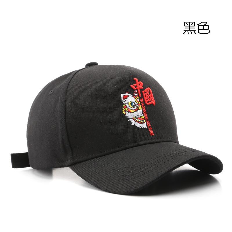 Hat fashion popular Chinese style letter embroidery curved brim baseball cap outdoor sun protection shade cap